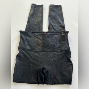 Spanx Faux Leather Leggings Black Size Large